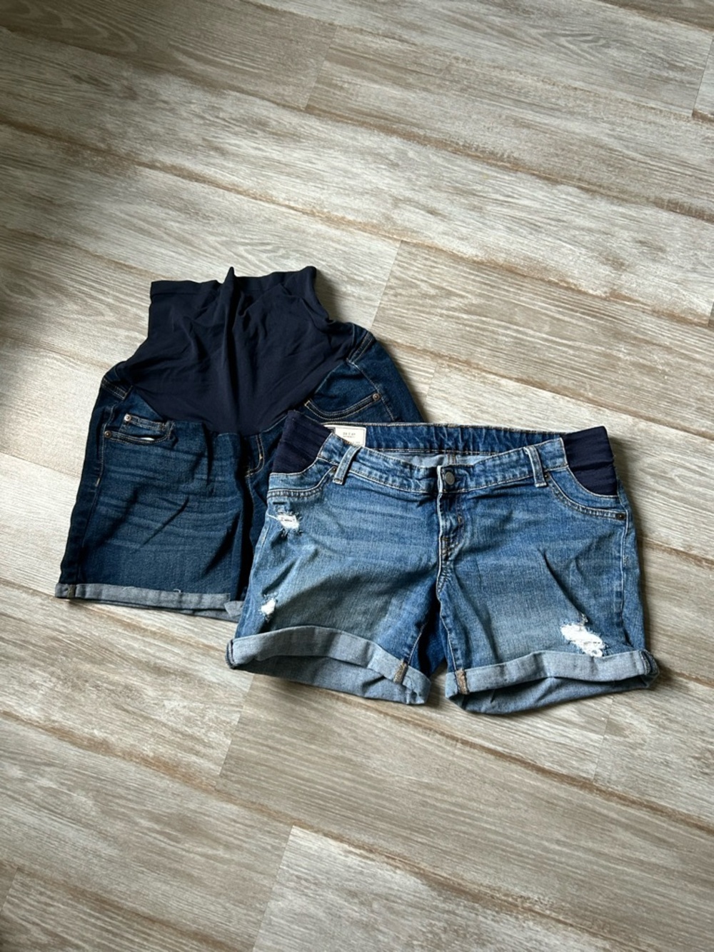 Gap and Indigo Blue Maternity Denim Shorts Lot